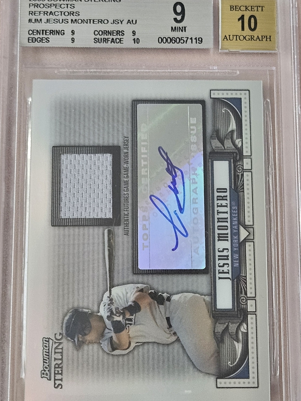 Jesus Montero Autograph Patch Card - Bowman Sterling